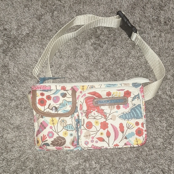 Lily Bloom Handbags - Lily Bloom Whimsical Floral Cats Fanny Pack Crossbody Bag